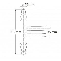 Becsavarós ajtópánt díszes bronz