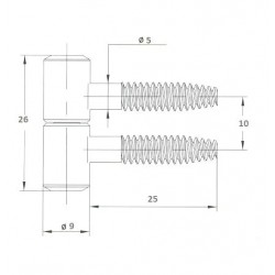 Becsavarós bútorpánt bronz