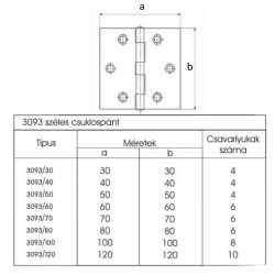 Csuklóspánt  30 mm