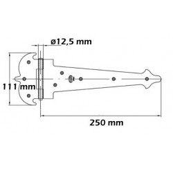 Kapupánt díszes 250 mm