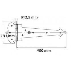 Kapupánt díszes 400 mm