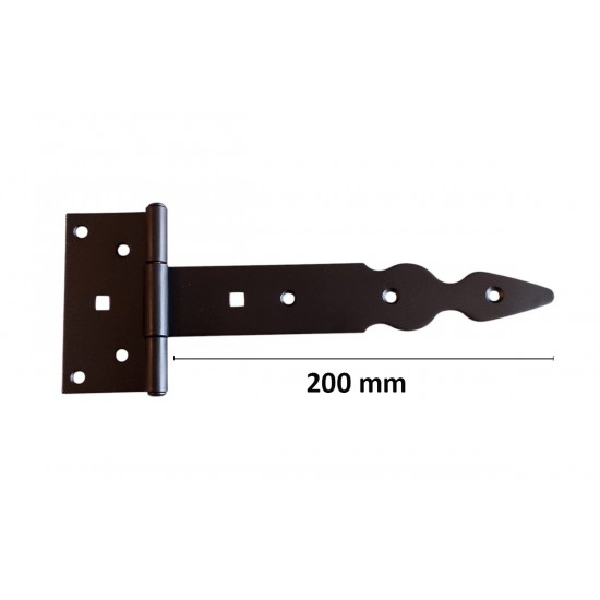 Kapupánt csuklós 200 mm fekete