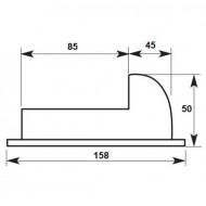 Kapuütköző lecsavarozható nagy