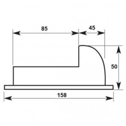 Kapuütköző lecsavarozható nagy