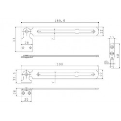 Lenyíló olló egyenes
