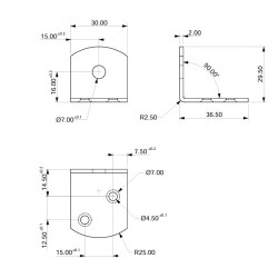 Sarokvas 30 x 30 x 36 mm Sarokvas 30 x 30 x 36 mm