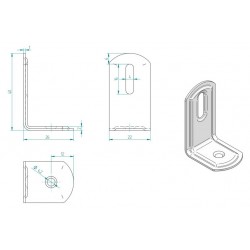 Sarokvas 26 x 40 x 22 mm