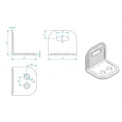 Sarokvas 27 x 27 x 31 mm