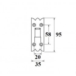 Kivetőpánt csap díszített 
