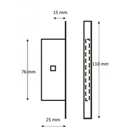 Ablaknyelvzár szegletes 7 mm