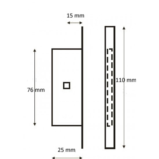 Ablaknyelvzár szegletes 7 mm