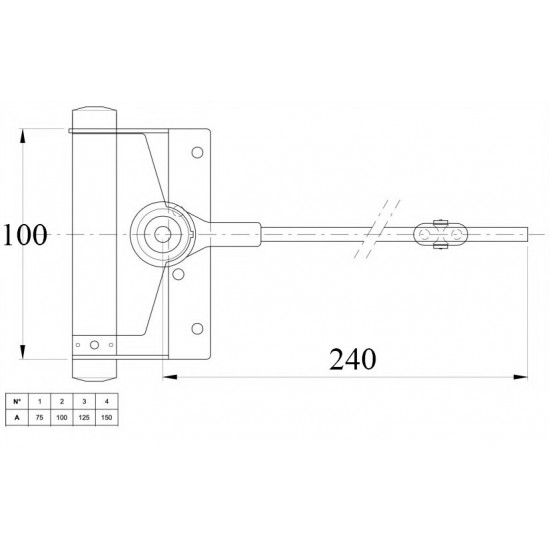 Ajtócsukó rudas IBFM