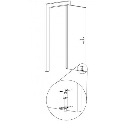 Ajtókitámasztó taposós fehér 145 mm