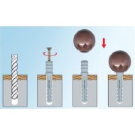 Ajtóütköző gömb barna