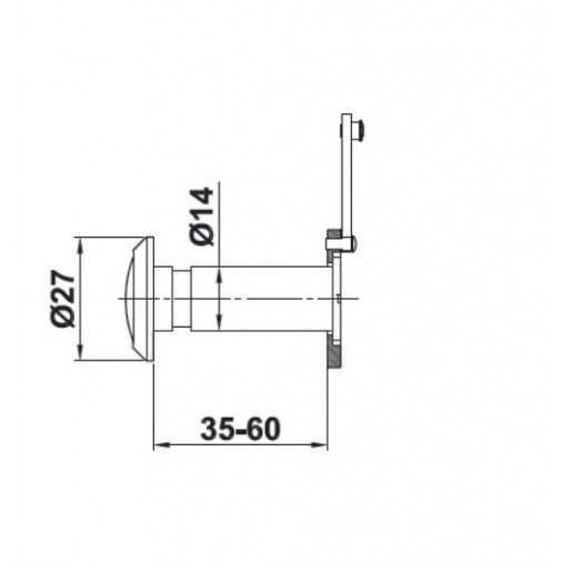 Optikai kitekintő réz 16 mm / 60 - 85 mm Optikai kitekintő réz 16 mm / 60 - 85 mm
