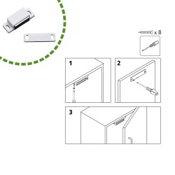 Mágnes csappantyú fehér
