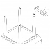 Bútorcsúszó barna 22 mm szeges