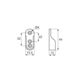 Vállfarúd tartó ovál