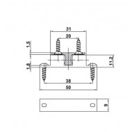 Bútorajtó csappantyú réz