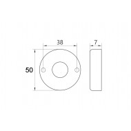 Fekete rozetta kulcslyukas párban