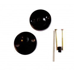 Fekete rozetta kerek toalett