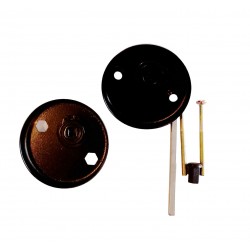 Fekete rozetta kerek toalett