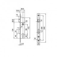 Elzett Portálzár 3389 24/85/22 mm