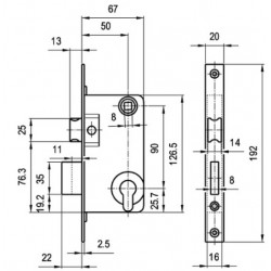 Ajtózár Elzett 709