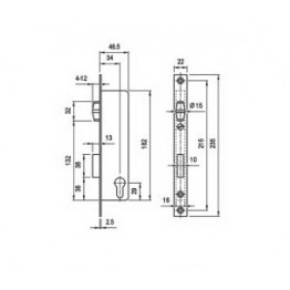 Elzett Portálzár 3397 34/22 mm görgős Elzett Portálzár 3397 34/22 mm görgős
