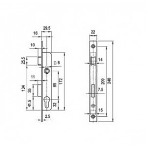 Elzett Portálzár 3398 16/85/22 mm Elzett Portálzár 3398 16/85/22 mm