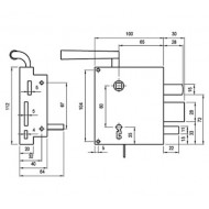 Ajtózár Elzett 3425 kiskert balos