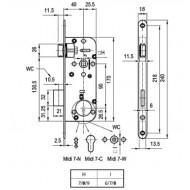 Ajtózár MIDI 7 kulcsos