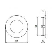 Tolóajtó fogantyú kerek fekete