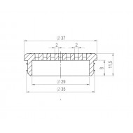 Szellőző kerek 35 mm fehér