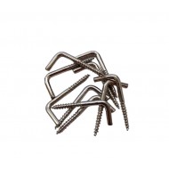 Vitrázs kampó nikkelezett / 10 db