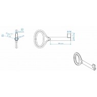 Bútorzár kulcs lyukas