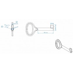 Bútorzár kulcs lyukas