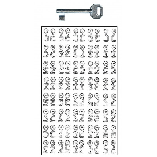 Számozott lővér kulcs gyakori