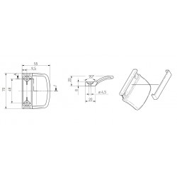 Erkélyajtó behúzó műanyag antracit