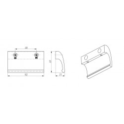 Erkélyajtó behúzó DELUX alu antracit