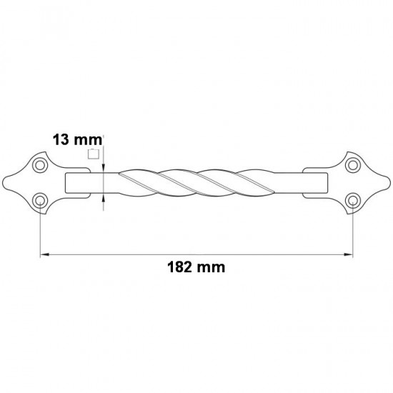 Fogantyú 1002 fekete 182 mm Fogantyú 1002 fekete 182 mm