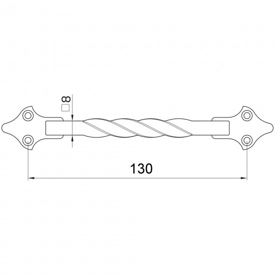 Fogantyú 1002 fekete 130 mm Fogantyú 1002 fekete 130 mm