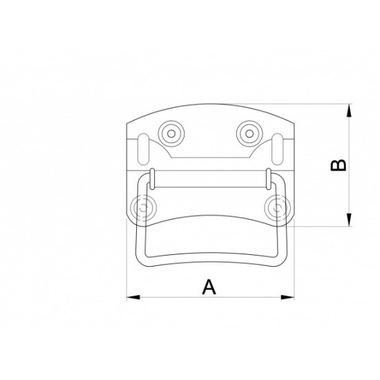 Ládafogantyú  90 mm rezezett