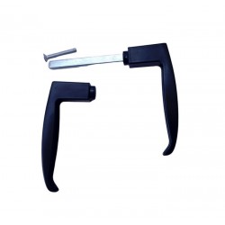 Fekete kilincs + cím portálzárhoz ANBO