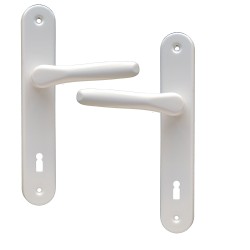 Kilincs garnitúra fehér 90 mm kulcsos
