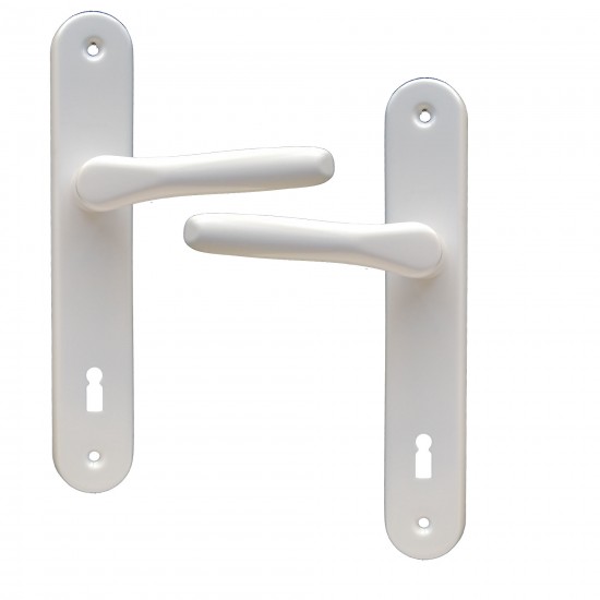 Kilincs garnitúra fehér 90 mm kulcsos Kilincs garnitúra fehér 90 mm kulcsos