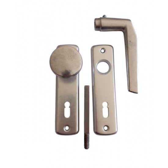 Alu gombos kilincs 55 mm kulcsos