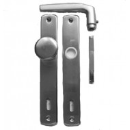 Alu gombos kilincs 90 mm kulcsos