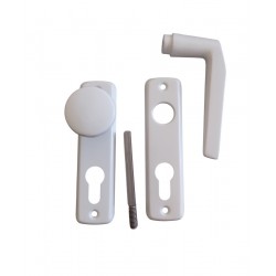 Fehér gombos kilincs 55 mm cilinderes