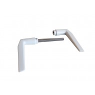 Fehér kilincs 410-es hosszútengelyes  90 mm